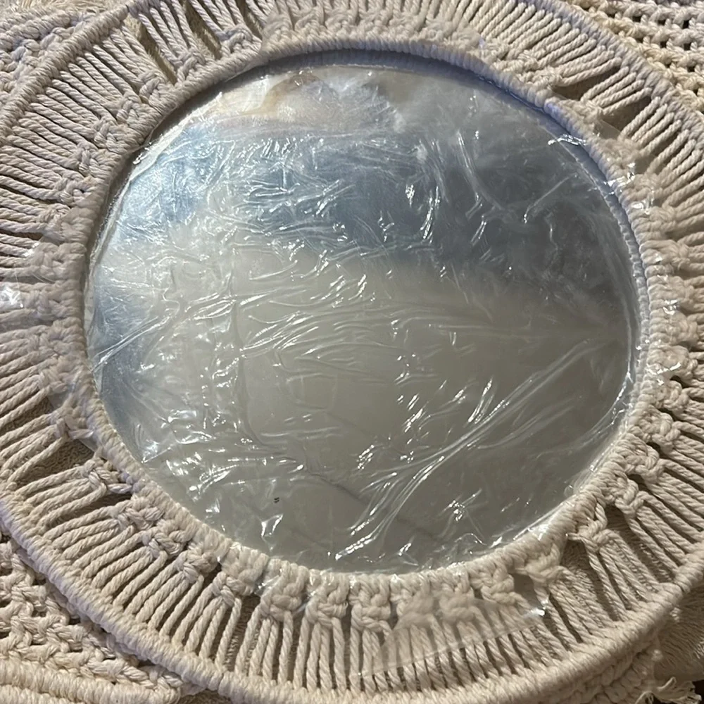 Macrame wall mirror